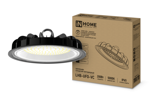 Светильник складской светодиодный LHB-UFO-VC 200Вт 230В 5000К 18000Лм IP65 без пульсации IN HOME 2